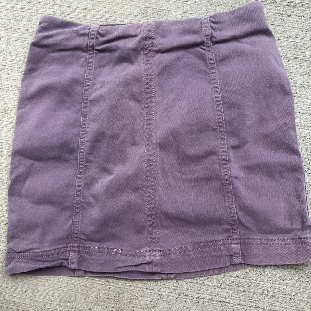 Free People Dusty Purple denim Mini Skirt